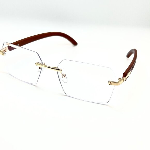 Men Sunglasses Hip Hop Clear Tinted Lens Gold Frame Retro Shades Metal Lentes - Picture 2 of 3